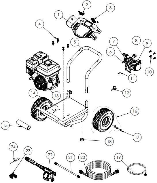 Cub Cadet Power washer 61071 replacement parts